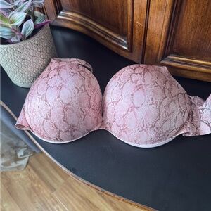 SKIMS Pink Snake-Print Padded Bra